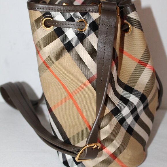 Burberry Vintage Check Plaid Bucket Bag Shoulder Bag - Picture 5 of 12